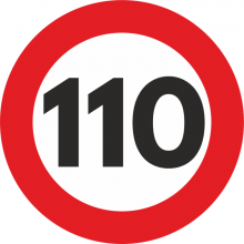 Autocolant Sticker "Limita Viteza" Reflectorizant - 110km/h Autocolant Sticker "Limita Viteza" Reflectorizant - 110km/h