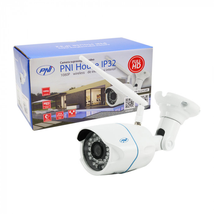 Debtor Confession disinfect Camera supraveghere video PNI House IP32 2MP 1080P wireless cu IP de  exterior si interior si
