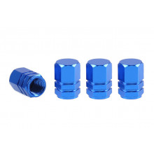 Set capacele auto pentru ventil hexagon albastru 4 buc Set capacele auto pentru ventil hexagon albastru 4 buc