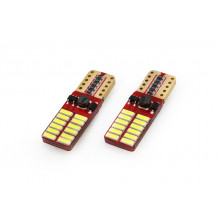 Set becuri auto cu LED CANBUS T10e W5W 24 SMD Alb 12V/24V Set becuri auto cu LED CANBUS T10e W5W 24 SMD Alb 12V/24V
