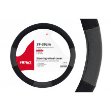 Husa volan negru + gri SWC-05-M (37-39cm) Husa volan negru + gri SWC-05-M (37-39cm)