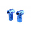 Set capacele auto pentru ventil hexagon albastru 4 buc