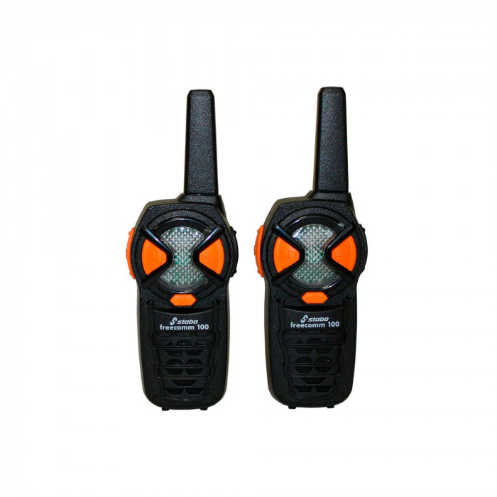 Statie radio PMR portabila Stabo Freecomm 100 0.5W  6CH set cu 2 bucati