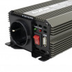 Invertor de tensiune AlcaPower by President 300W alimentare 12V, iesire 230V, unda sinus modificata, mufa USB 5V 500mAh, clesti alimentare si mufa bricheta