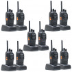 Kit 10 statii radio portabile PNI PMR R40 PRO acumulatori, incarcatoare si casti incluse