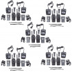 Kit 10 statii radio portabile PNI PMR R40 PRO acumulatori, incarcatoare si casti incluse