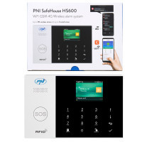 Sistem alarma wireless PNI SafeHouse HS600 Wifi GSM 4G, app Tuya Smart, alerta prin SMS, apel vocal, notificare pe telefon