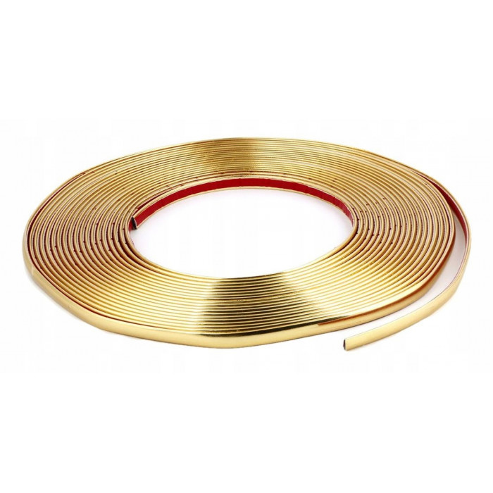 Rola Ornament autoadeziv, 8mm x 15m, culoare Crom GOLD