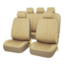 Set 11 piese huse scaun auto Universale din piele ecologica Bej, AG338F Set 11 piese huse scaun auto Universale din piele ecologica Bej, AG338F