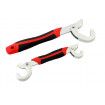 Set 2 chei universale multifunctionale de tip "carlig", din metal rezistent, 9-32mm, AVX-AG476A