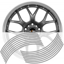 Set 16 inele din autocolant pentru jante culoare Argintiu Lucios Set 16 inele din autocolant pentru jante culoare Argintiu Lucios