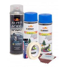 Kit complet reparatie si vopsire jante culoare Albastru Fluorescent, V2 Kit complet reparatie si vopsire jante culoare Albastru Fluorescent, V2