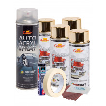 Kit complet reparatie si vopsire jante culoare Auriu Metalic, V4 Kit complet reparatie si vopsire jante culoare Auriu Metalic, V4