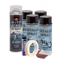 Kit complet reparatie si vopsire jante culoare Negru Metalizat, V4 Kit complet reparatie si vopsire jante culoare Negru Metalizat, V4
