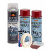 Kit complet reparatie si vopsire jante culoare Rosu Burgundy Metalizat, V2