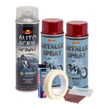 Kit complet reparatie si vopsire jante culoare Rosu Burgundy Metalizat, V2 Kit complet reparatie si vopsire jante culoare Rosu Burgundy Metalizat, V2