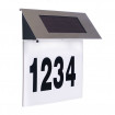 Placa numar poarta casa iluminata LED, incarcare solara, carcasa din INOX