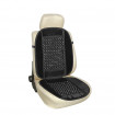 Husa auto cu bile de masaj din lemn si margine de plus neagra CSM-01-Black