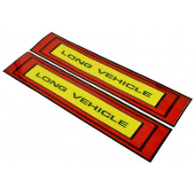 Set sticker reflectorizant pentru camion " LONG VEHICLE " 50 x 10cm Set sticker reflectorizant pentru camion " LONG VEHICLE " 50 x 10cm