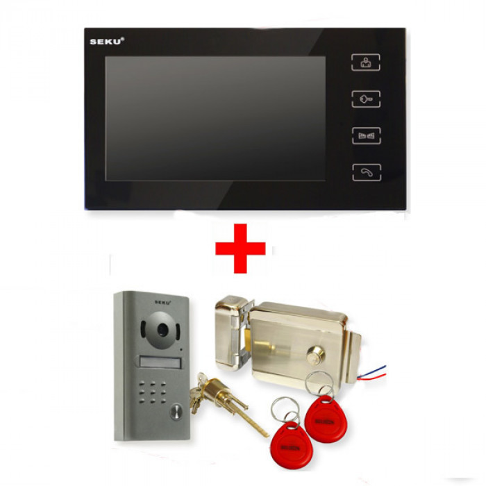 Kit Complet Videointerfon + Yala electromagnetica 