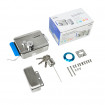 Yala electromagnetica SilverCloud YE910 din inox cu butuc dublu si buton, NC