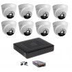 Kit Supraveghere Interior 8 Camere Dom Ahd 2 Mp Full Hd
