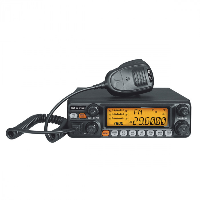 Statie radioamatori CRT SS 7900 CB, AM, FM, LSB, USB, 28-29.7Mhz, ASQ, RF Gain, Roger Beep, 12V, CTCSS, DCS, programabil