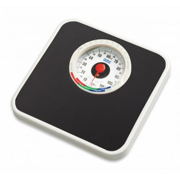Cantar mecanic Perfect Medical cu Indicator de sanatate si suprafata cauciucata antiderapanta max 120 Kg divizie 100 g