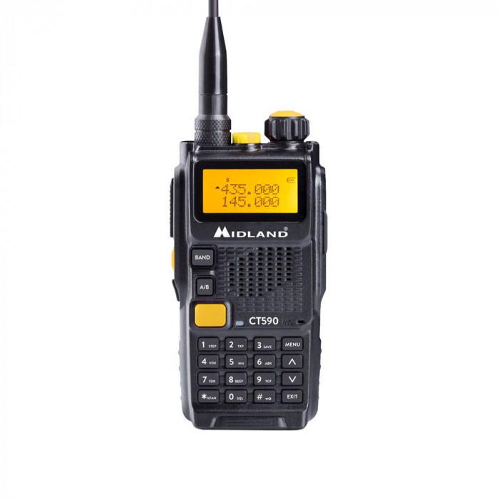 PNI Midland CT590S Amateurhandradio – Dualband VHF/UHF, 128 Kanalen, CTCSS/DCS, FM, VOX, 1750Hz Toon – Met 1500mAh Accu
