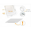 Panou LED slim patrat 24 W, 4000 K