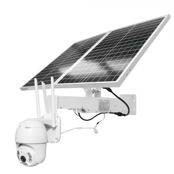 Camera supraveghere complet independenta PNI IP65 live PTZ cu panou solar, 5MP, GSM 4G, IR 30M