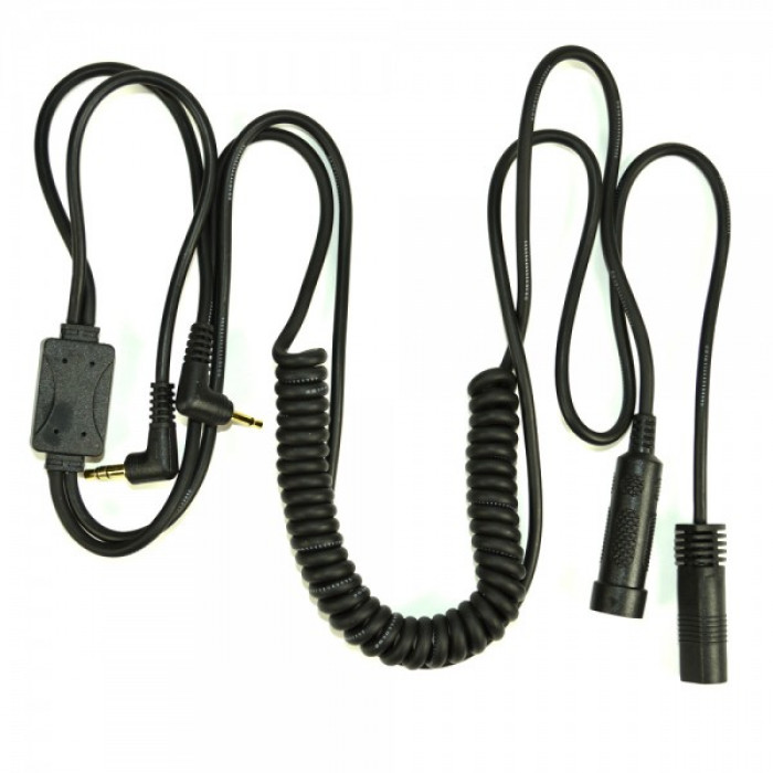 Cablu adaptor cu buton PTT Midland/Albrecht BHS300N cu 2 pini pentru casti moto Cod 41940/C797.02