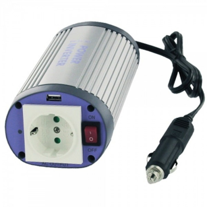 Invertor de tensiune cu USB Albrecht 150W 24V Cod 47870