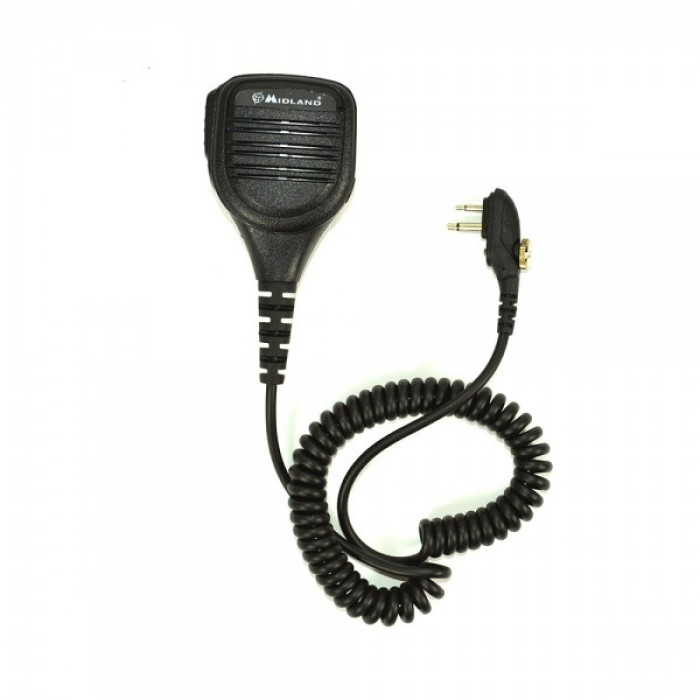 Microfon cu difuzor Midland MA25-M si buton PTT cu 2 pini tip Motorola pentru Midland G15/G18 cod C1129