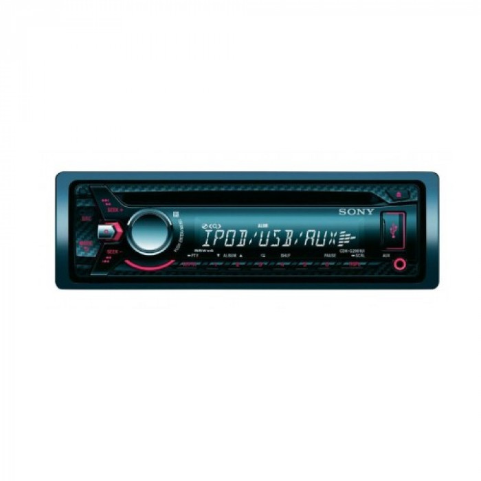 MP3/CD Player auto Sony CDXG2001UI control direct iPod/iPhone, 4 x 55W, USB, Aux-in