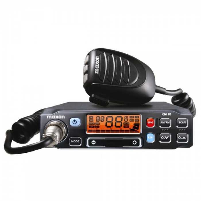 Statie radio CB Maxon CM70, cu panou digital si squelch automat
