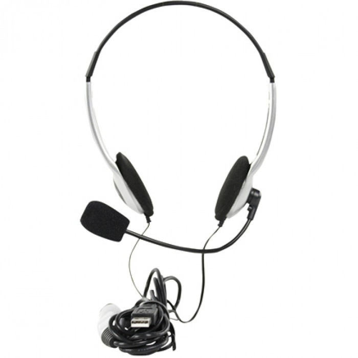 Casti cu microfon USB si reglaj volum HEADSET27