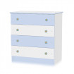 Comoda Lemn Colorat 4 sertare Lorelli Classic