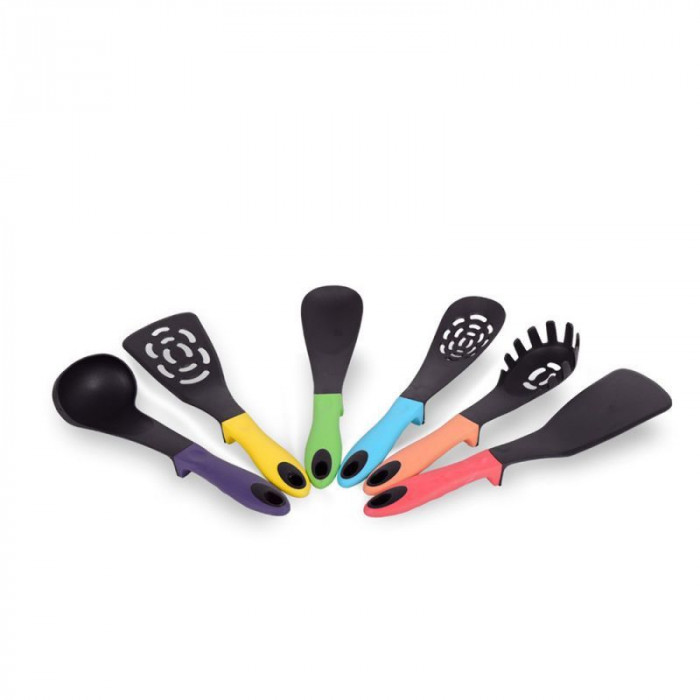 Set ustensile de bucatarie Dekassa, 6 piese, Silicon, Multicolor  DK-89000