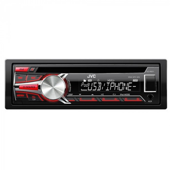 Player auto JVC KD-R651EY, 4x50W, USB, AUX, Control subwoofer