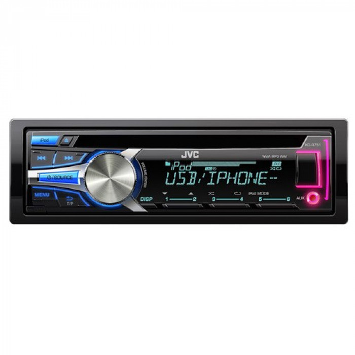 Player auto JVC KD-R751EY, 4x50W, USB, AUX, Control subwoofer