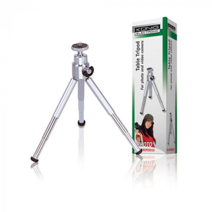 Tripod mini extensibil, otel, 100-150mm, capacitate max 800g, argintiu, Konig