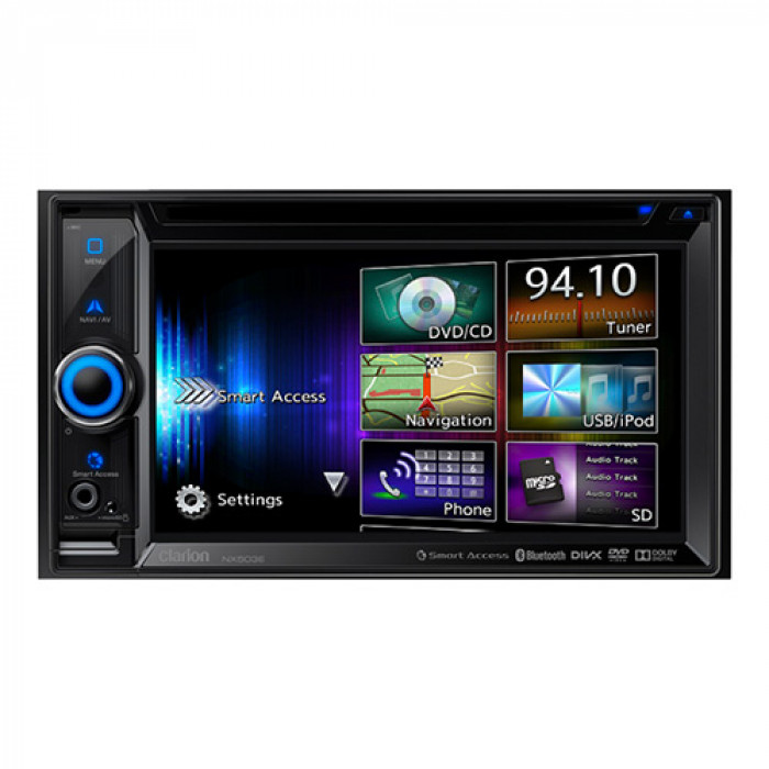 Sistem DVD Multimedia 2-DIN cu Navigaţie integrată şi Ecran de 6,2" Clarion NX-503E