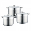 Set Cratite Inox cu Capac 6 piese (9/10.8/12.5) PH-15200S