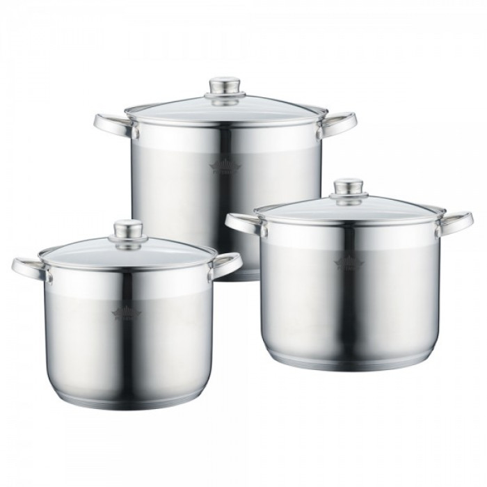 Set Cratite Inox cu Capac 6 piese (9/10.8/12.5) PH-15200S
