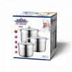 Set Cratite Inox cu Capac 6 piese (9/10.8/12.5) PH-15200S