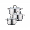 Set 3 cratite inox cu capac Peterhof PH-15759 