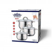 Set 3 cratite inox cu capac Peterhof PH-15759 