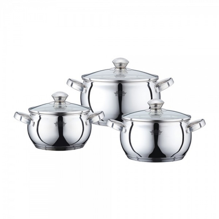 Set 3 cratite Peterhof, 6 piese, capace sticla PH-15832