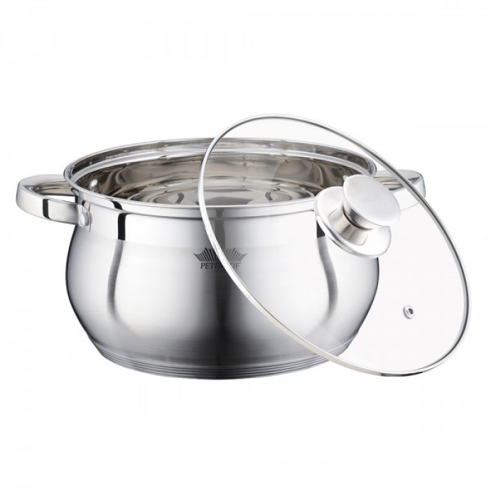 Cratita Peterhof, Inox, 6.50 l, 24 cm, Capac, Argintiu 